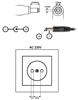 FONTE DE ALIMENTA O 5V 2A 5 5